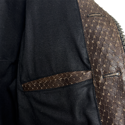 Multi Layered Leather Jacket